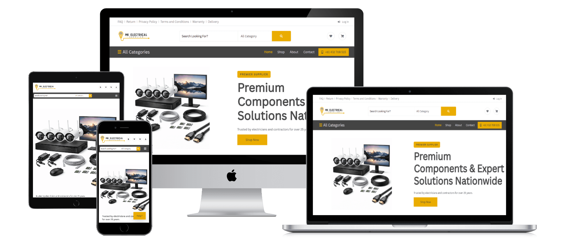 Image of MK Electrical Website